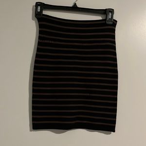 Spandex black and brown mini skirt